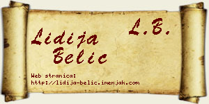 Lidija Belić vizit kartica